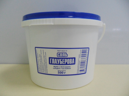 Глауберова соль (банка 500г) натрий сульфат 10-водный